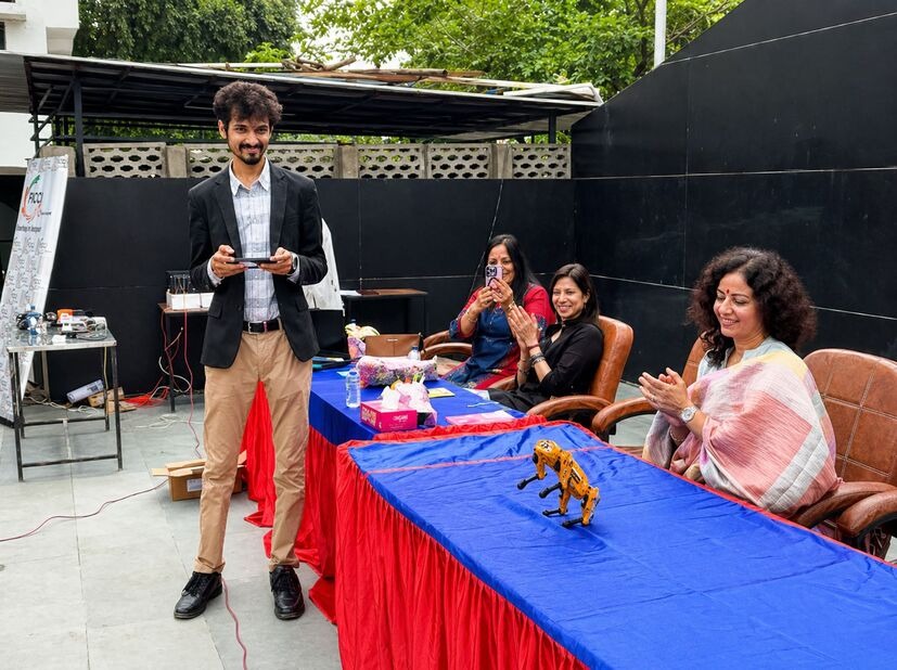 Students working on robotics and STEM projects